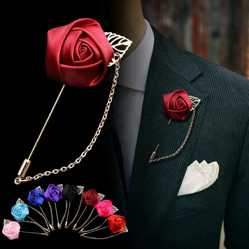 Flower brooch hotsell for groom