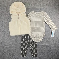 Carter's Baby 3-Piece Sherpa Little Vest Set NWT Size 18m