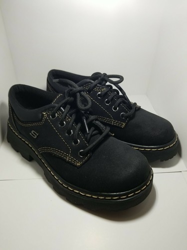 New Skechers Oxford Chunky Shoes Womens 