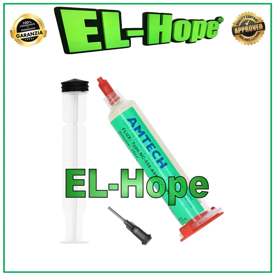 FLUSSANTE FLUX PASTA GEL BGA NC-559-ASM UV (TPF) 10cc SALDATURA RIPARAZIONE PCB