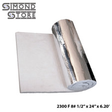1/2" Aluminium Foil Faced Ceramic Fiber Blanket Insulation 8 2300F 24" X 6.20'