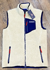 Vineyard Vines Marthas Vineyard Vest Boys Fleece Deep Pile XL 18 NWT Blue Red