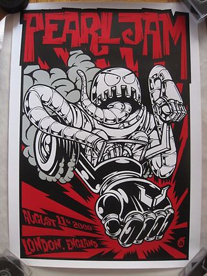 PEARL JAM POSTER LONDON ENGLAND 2009 ACORN EDDIE VEDDER UK | eBay