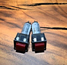 Set of TWO (x2) Dialco / Dialight 513-1401-604 Push Button Switch RED button
