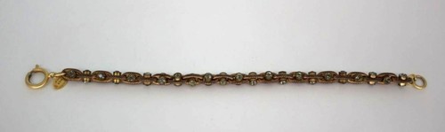 CATHERINE POPESCO FRANCE Antique Gold Link Tennis Bracelet 8"