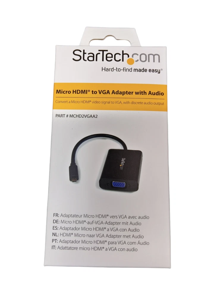 Startech Micro HDMI to VGA Adapter Converter with Audio - Image 2 of 4