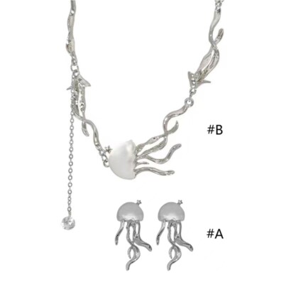 Stud Earrings/Necklace Jellyfish Earring/Necklace Women Earrings/Necklaces