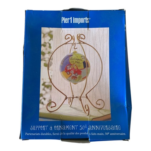 Pier 1 One Imports Gold Tone Metal Christmas Ornament Holder Stand Display - Picture 7 of 14