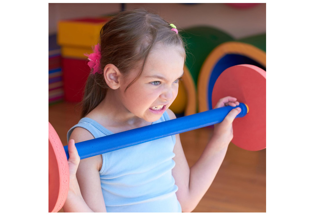 Fun & Fitness For Kids Exercise Equipment Weight Lifting Bench Set Toddler Gym