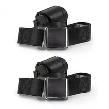 Amc 1958 - 1988 Airplane 2pt Black Retractable Bucket Seat Belt Kit - 2 Belts Amc 1958 - 1988 Airplane 2pt Black Retractable Bucket Seat Belt Kit - 2 Belts
