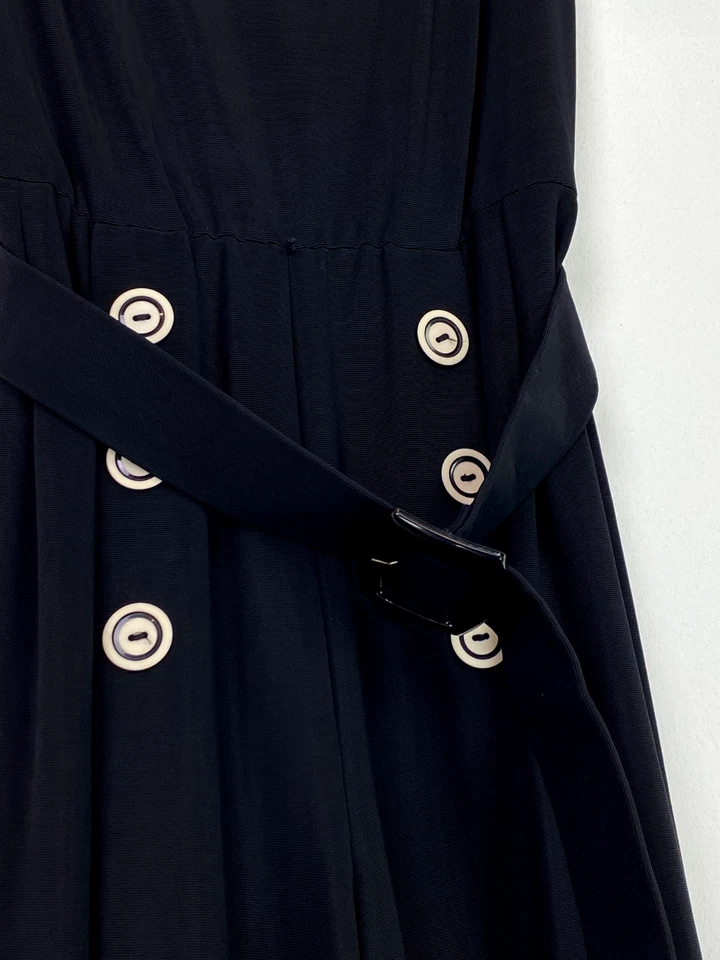 Женский черный комбинезон Joseph Ribkoff Palazzo плавающие брюки с открытыми плечами размер UK 8 - Изображение 4 из 4