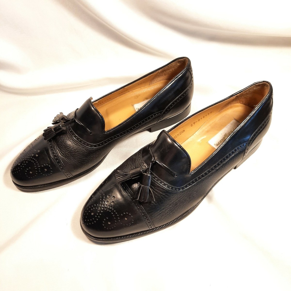Mezlan Men\'s Havana Black Leather Wintip Tassel Loafer Size 9.5 Made in Spain Buy mezlan havana Clearance MEZLAN HAVANA Black Leather  main image 4