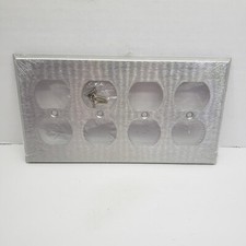 Mulberry 4-Gang Duplex Wall Plate Cover Stainless Steel  97104