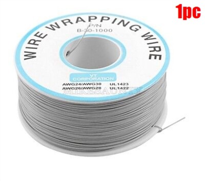 1Pcs Gray 30Awg 0.25MM Wire-Wrapping Wire Cable 250M New Ic ck