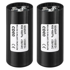 2 Pack Motor Start Capacitor 400-480uF/Mfd 125V 50/60Hz CD60 Run Capacitor Motor