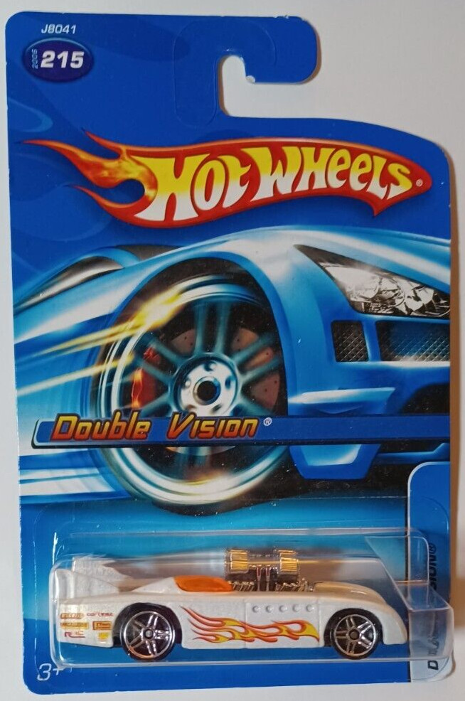 Hot Wheels 2006 ⚡Double Vision⚡ White w/ Flames  215/223 1/64
