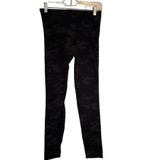 SPANX Womens Med Camo Compression Leggings Slimming Wide Waist Band