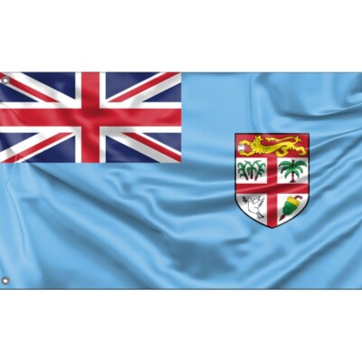 Flagge von Fidschi, einzigartiges Design, 3x5 Fuß / 90x150 cm, Made in EU