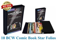 10 BCW Comic Book Storage Cases Star Folio Folder Box Holds 15 Bagged 20 Loose