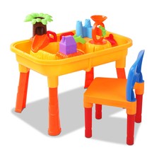 Keezi Kids Sandpit Toys Outdoor Activity Beach Water Table Chair Pretend Play