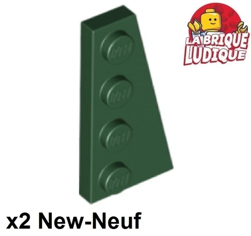 Lego 2X Wedge Plate Wing 4X2 Right Dark Green 41769 New