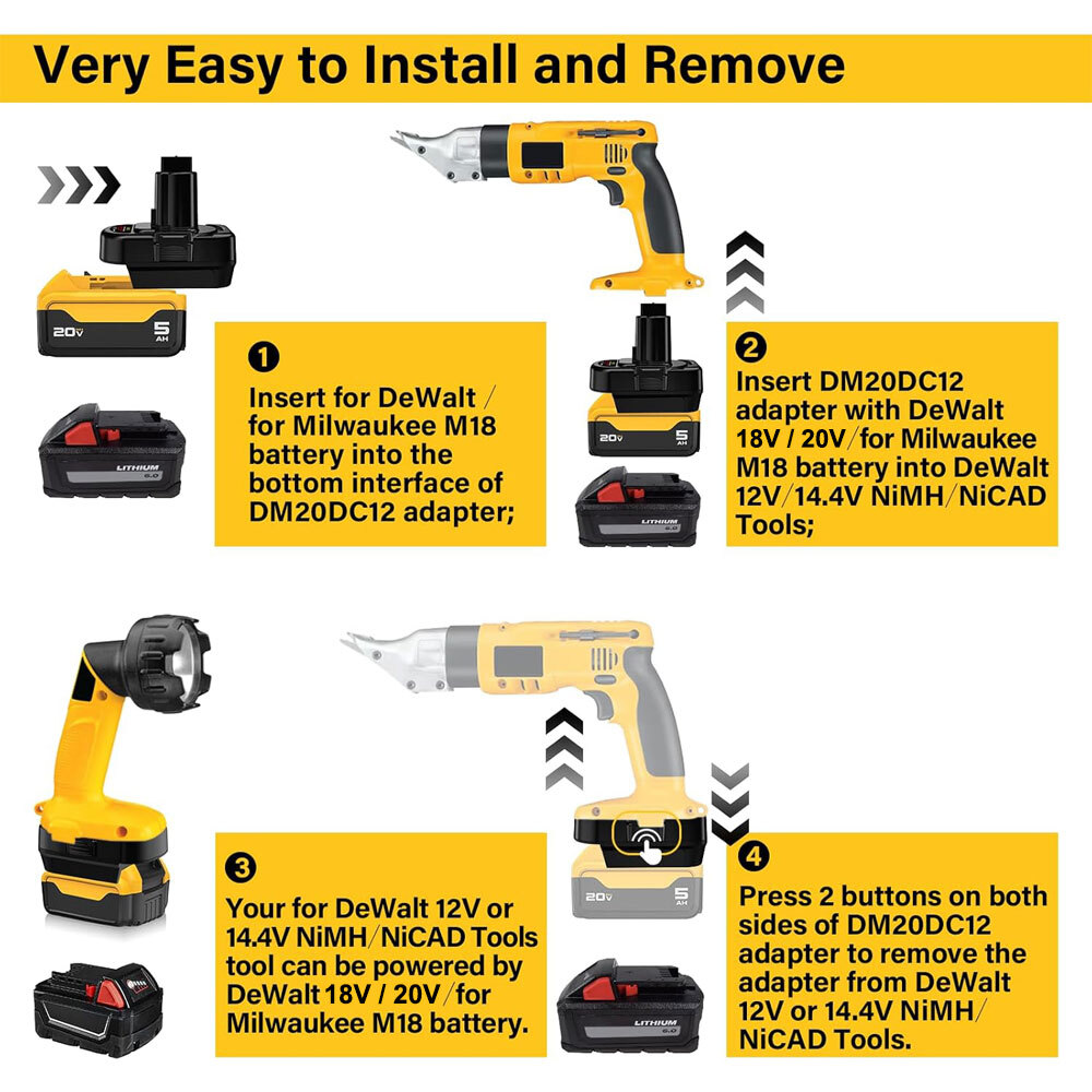 Dewalt Battery Adapter 18v 20v Battey Adapte DM18D With Usb