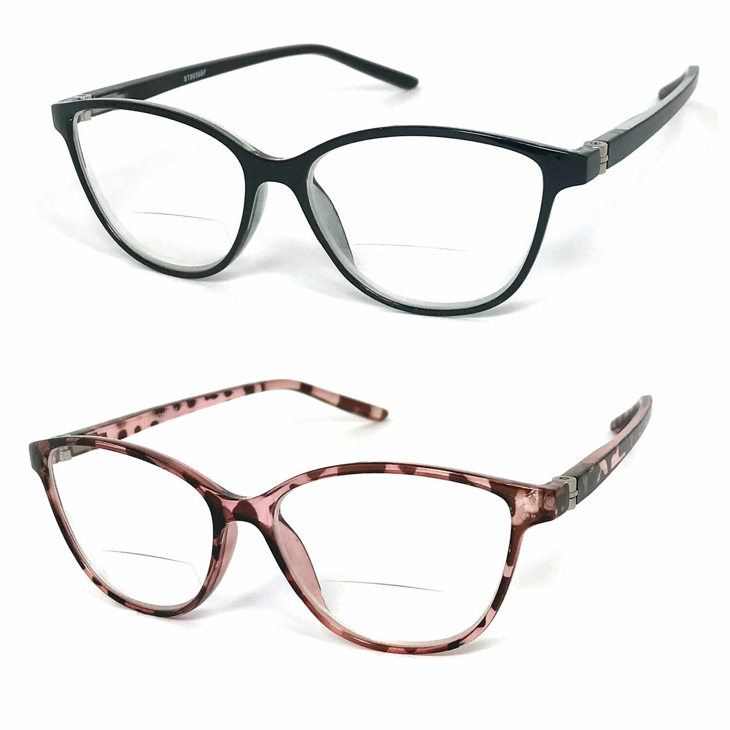 1 or 2 Pairs Womens Retro Cat Eye Frame Bifocal Reading Glasses Spring ...