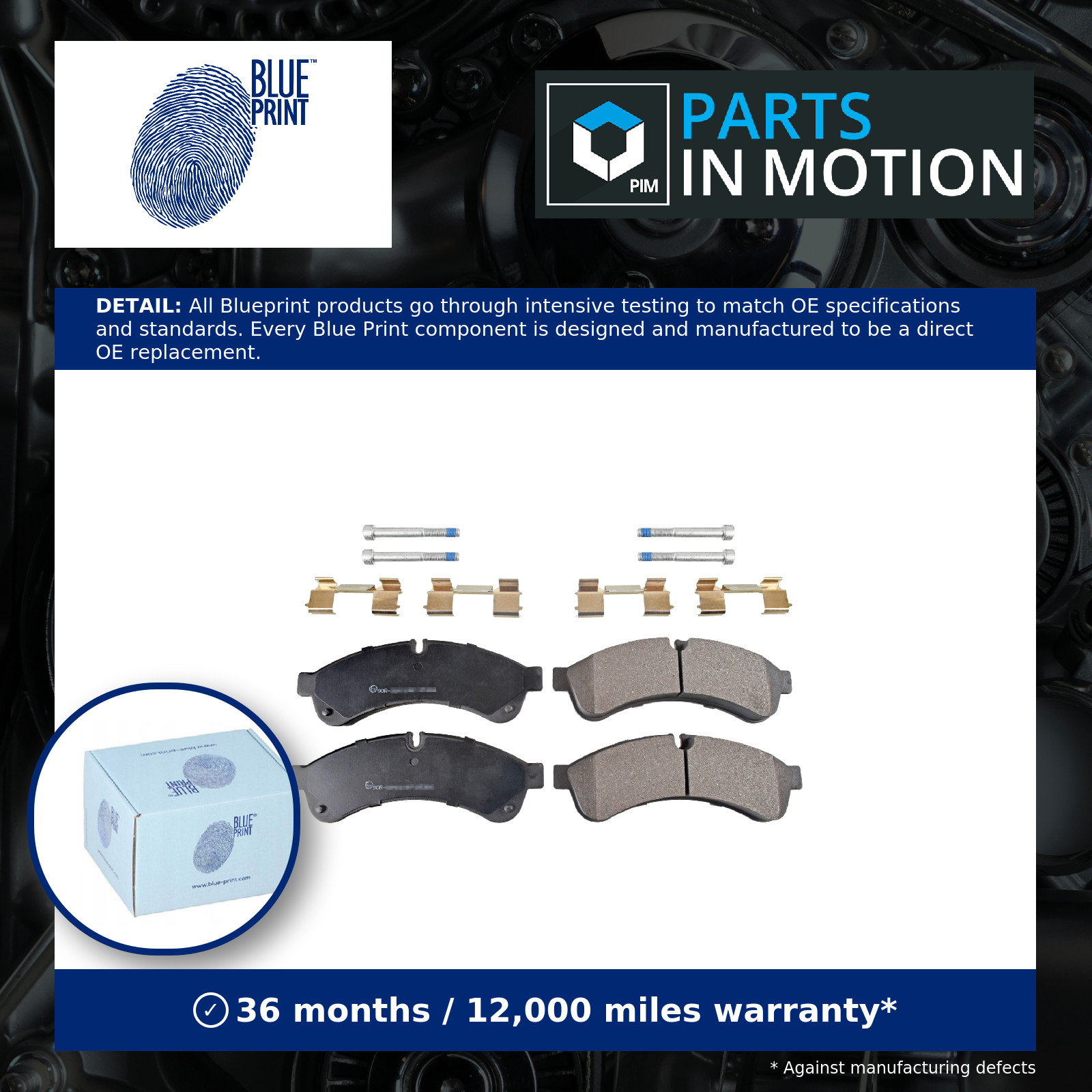 BLUE PRINT ADBP420010 Brake Pad Set Rear Braking Replacement Fits Iveco Daily - Image 5