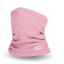 Winter Neck Gaiter Warmer, Windproof Fleece Face Mask Cover, Cold Weather Pink