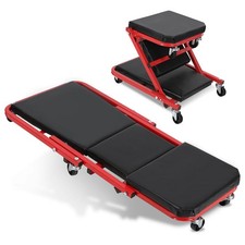 Montagerollbrett Werkstatthocker KFZ Automechanikerin 2in1 Werkstattliege Bequem