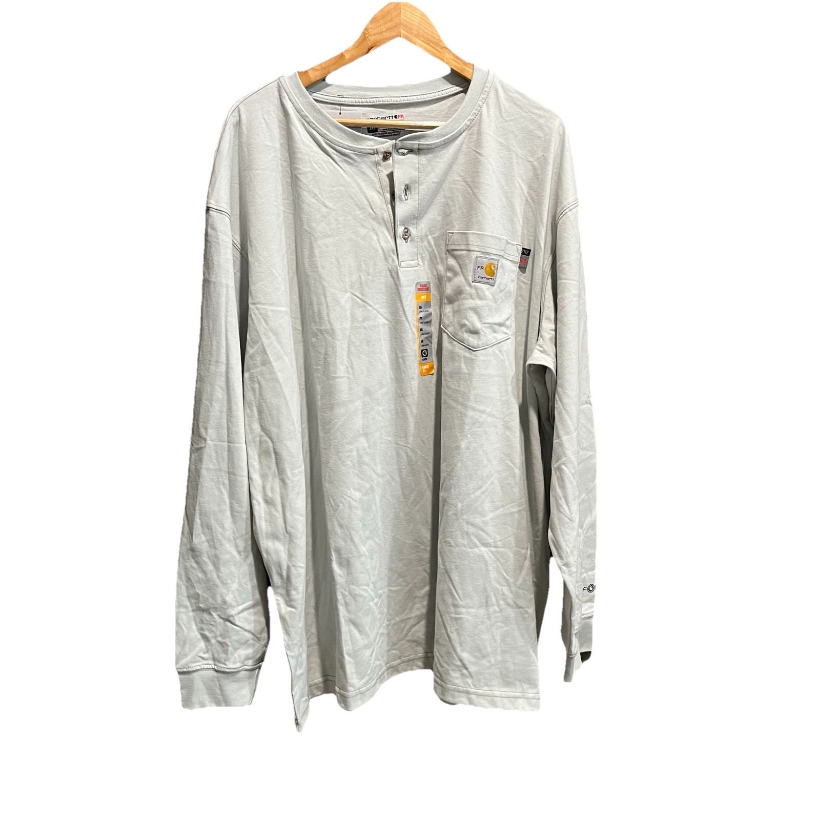 Carhartt Flame Resistant Force Loose Fit Midweight Men's Henley T-Shirt Size 3XL