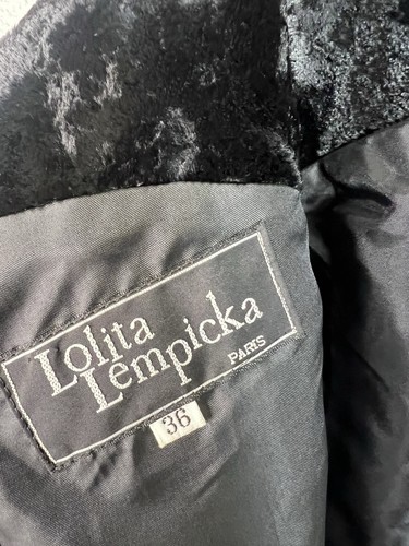 Vtg 90s Lolita Lempicka Black Crushed Velvet Dress Womens Small The Craft Goth - Picture 5 of 8