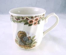 Queen's Myott THANKSGIVING BROWN MULTICOLOR Mug(s) EXCELLENT