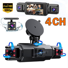 3" 4 Lens Dash Cam 1080P Car Camera Night Vision Driving Recorder Loop Recording