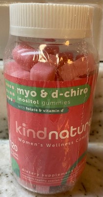 Kind Nature Myo-Inositol & D-Chiro Inositol Gummies Vitamin D & Folate Women 120