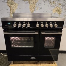 Britannia Induction Range Cooker in Black with a Silver Trim 90cm wide 
