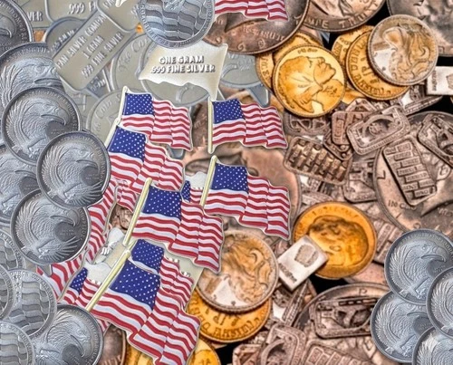 3 FINE Silver 1 gram Pure .999 Fine Solid Gram Bullion Precious Metals Shot Flag