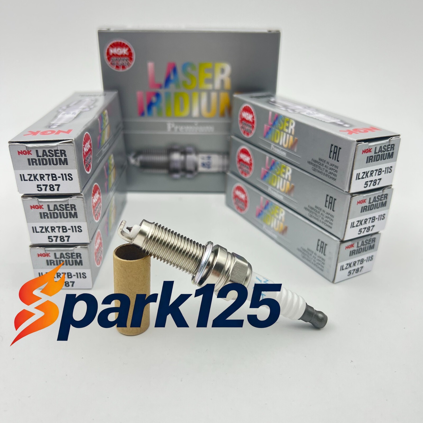 SET OF 6 ILZKR7B-11S IRIDIUM SPARK PLUGS NGK 5787 12290R48H01