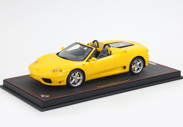 BBR P18232B 1/18 Ferrari 360 Modena Spider Automatik Gelb Schwarz Resin-image