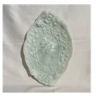 VTG Rare Jenny Lind Jadeite Milkglass Comb & Brush Tray by Fostoria Mid Century