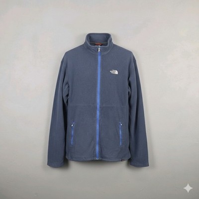The North Face Glacier 100 Fleecejacke Herren L schieferblau Full Zip Microfleece