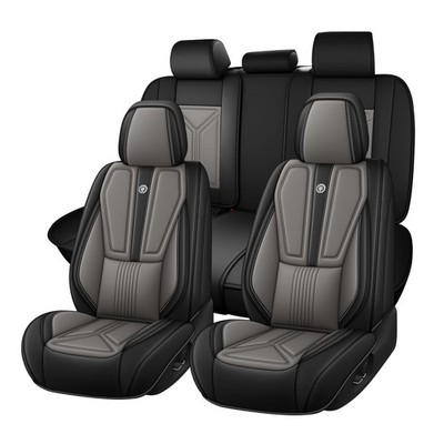 FJ Cruiser 2007-2014 Leather Seat Covers Full Set Black Gray