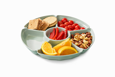 Geteiltes Serviertablett Snackplatte Teller Obst Nuss Party Teilen Schale Schale