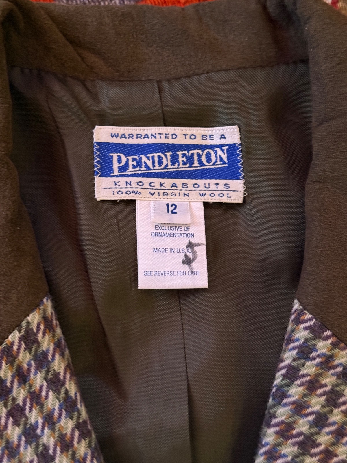 Pendleton Knockabout Houndstooth Jacket Blazer 10… - image 3