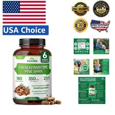 Extra Strength French Maritime Pine Bark Extract 350 mg, 180 Capsules