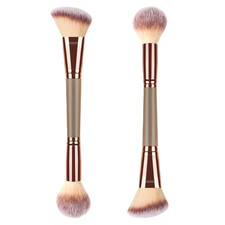 Dual-Ended Makeup Brush Foundation Blush Contour Soft Premium Synthetic