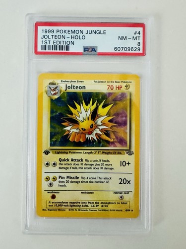 Jolteon (1st Edition) graded PSA 8 for sale on eBay