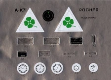 POCHER 1/8 ALFA ROMEO ORGINAL GENUINE STICKER SHEET (new)