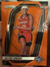 2024 Panini Prizm WNBA - Aaliyah Edwards #142 Orange Velocity Prizm (RC)