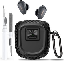 Rugged Shockproof Case for Bose QuietComfort Ultra Earbuds 2025/2023/2022 - Blac